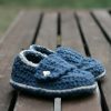 Handmade crochet organic cotton baby loafers
